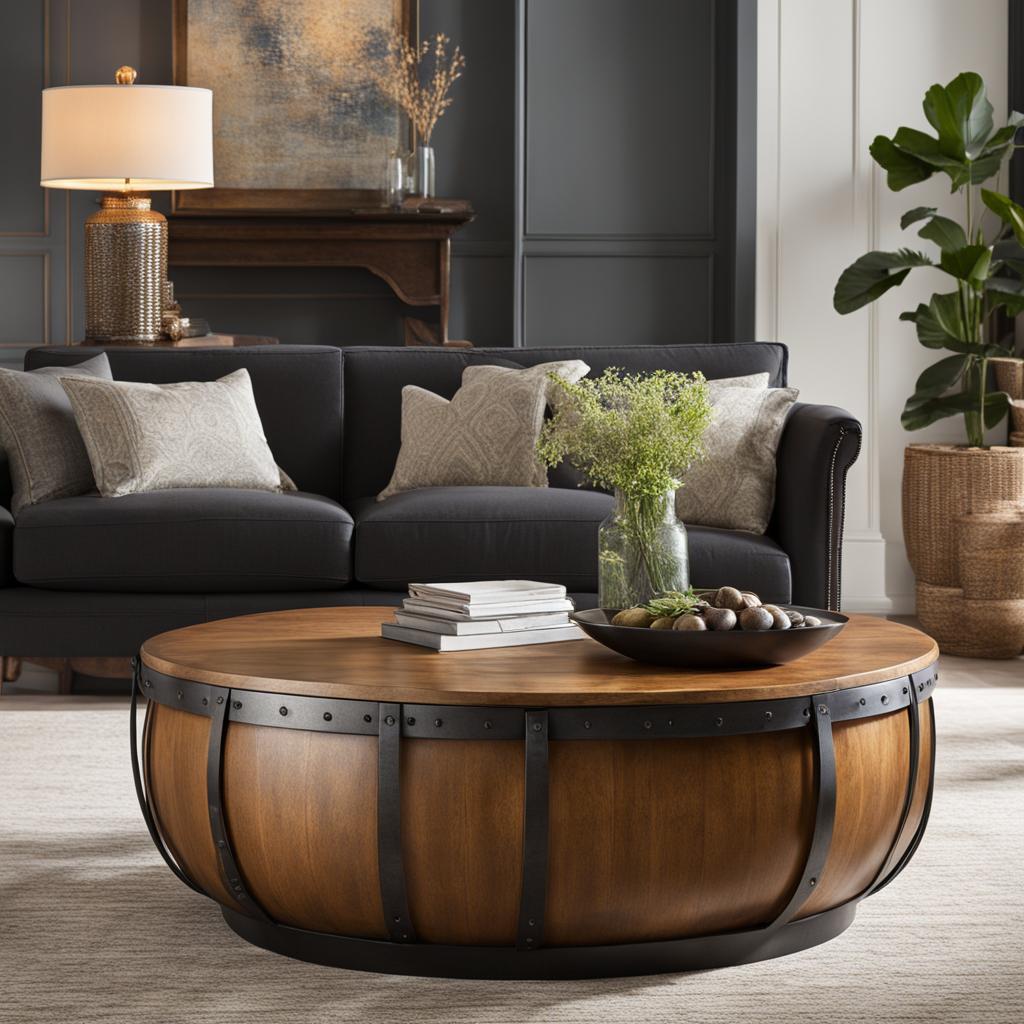 drum style coffee table drum style coffee table