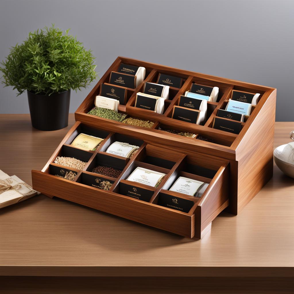 elegant wood tea organizer elegant wood tea organizer