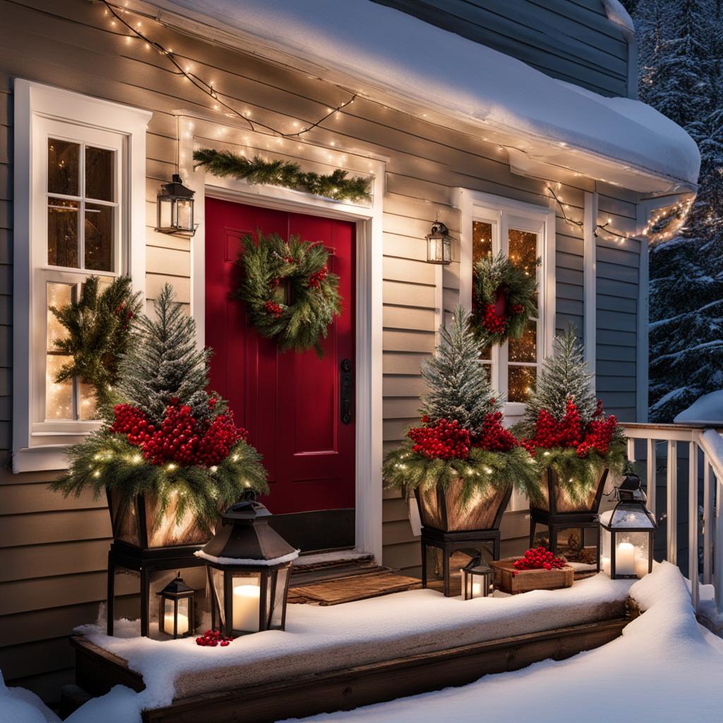 farmhouse winter porch pots farmhouse winter porch pots