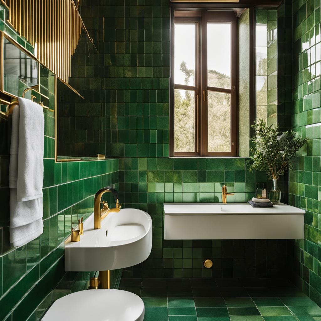 green tiles in small bathroom green tiles in small bathroom