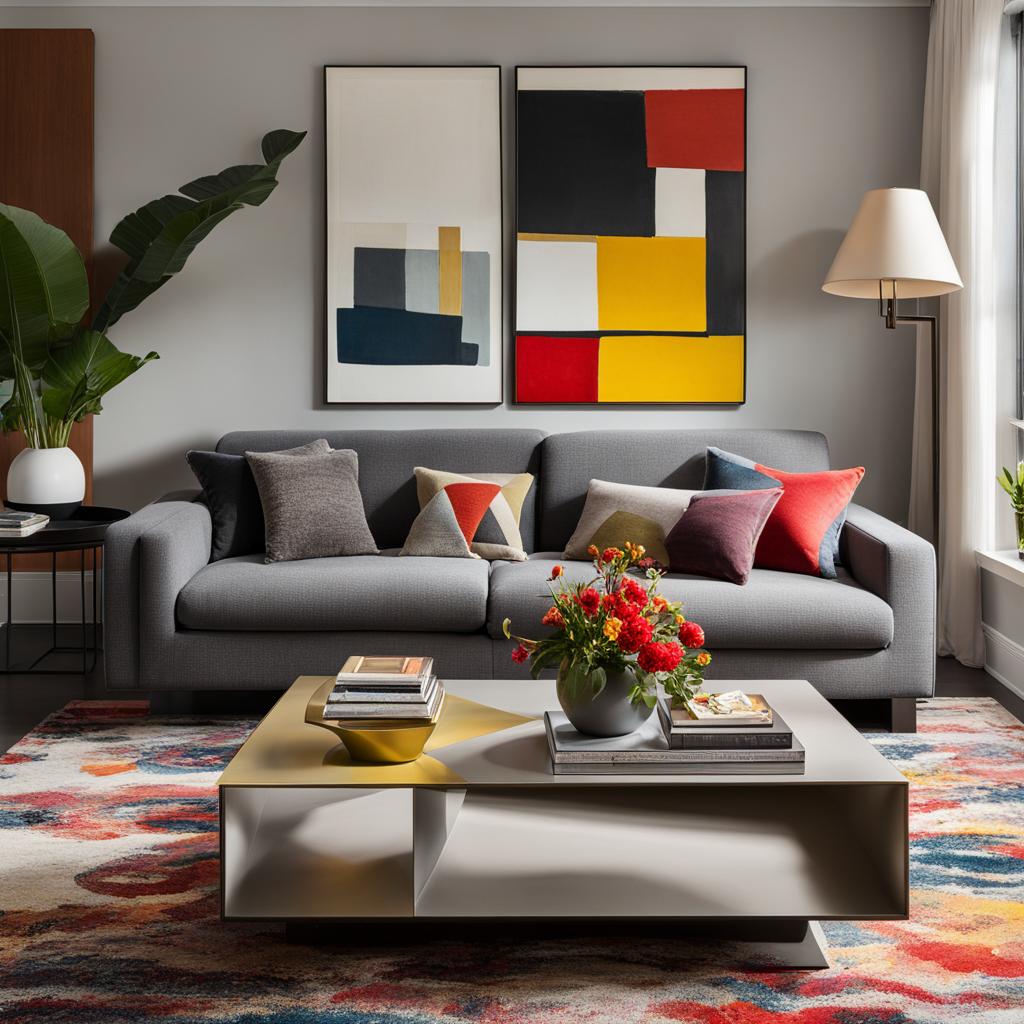 highlighting decor with a grey couch highlighting decor with a grey couch