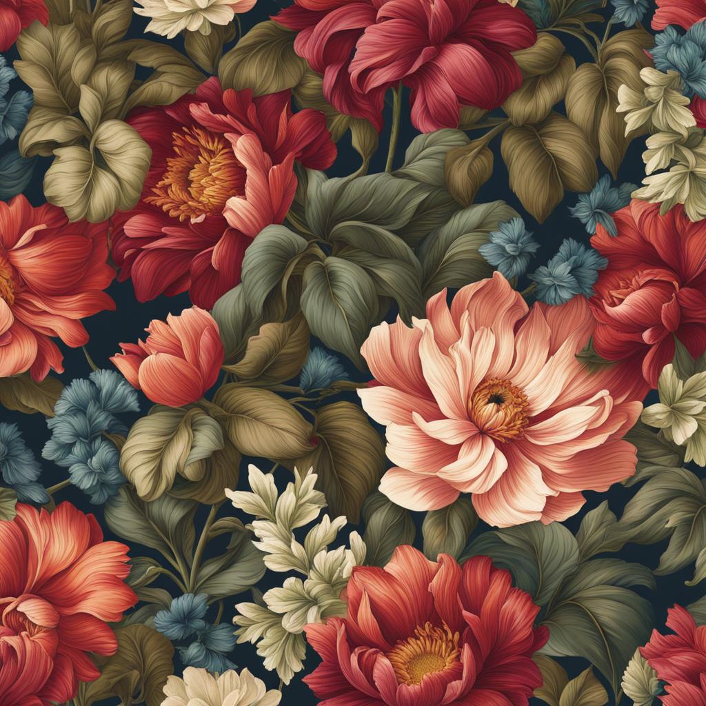 large-scale floral print wallpaper large-scale floral print wallpaper