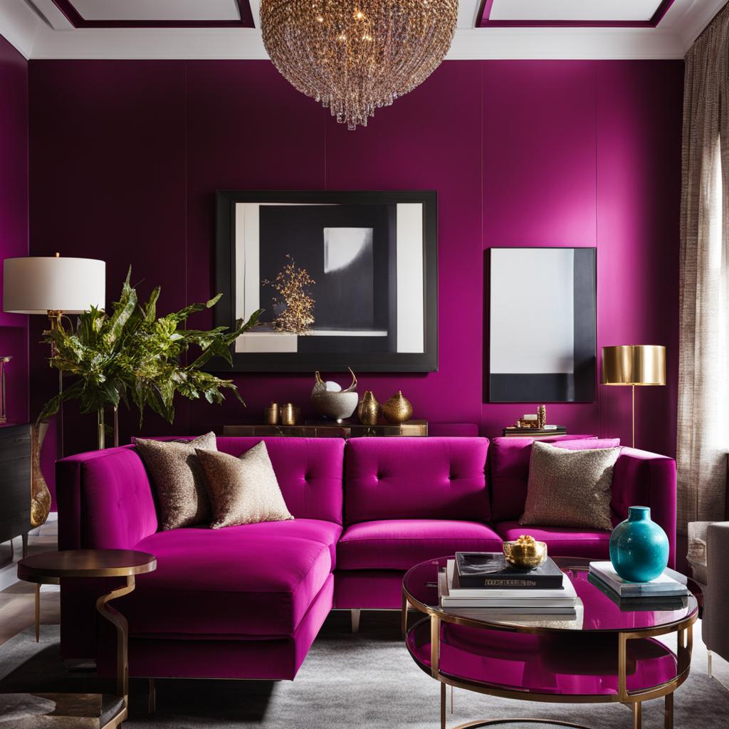 magenta couch