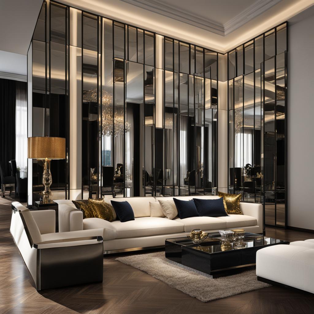mirrored accent wall mirrored accent wall