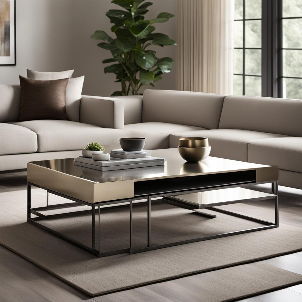 modern metal coffee table modern metal coffee table