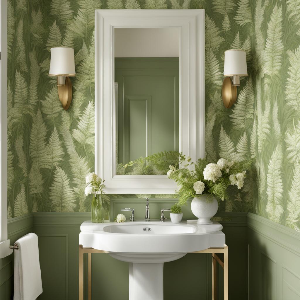 nature-inspired powder room wallpaper nature-inspired powder room wallpaper
