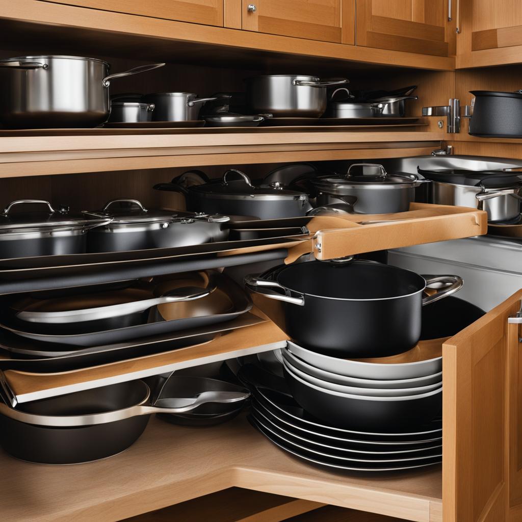 organizing pots and pans organizing pots and pans