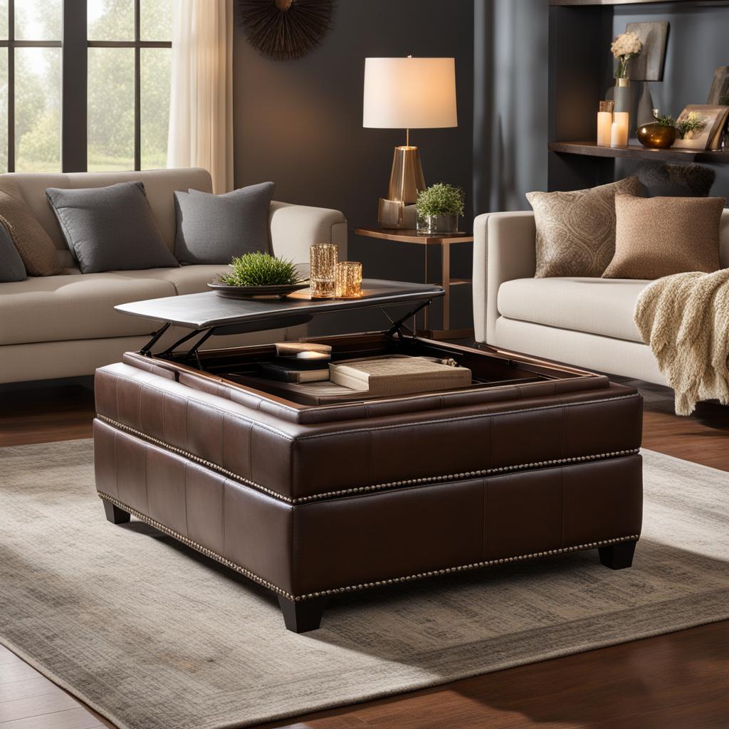 ottoman coffee table with storage ottoman coffee table with storage