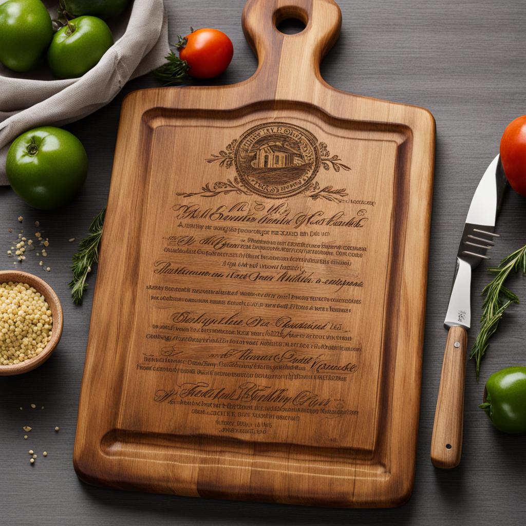 personalized recipe cutting board personalized recipe cutting board