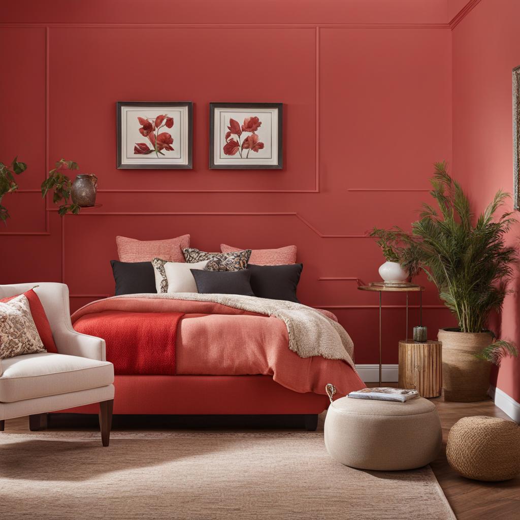 red accent wall colors, coral accent wall colors, pink accent wall colors