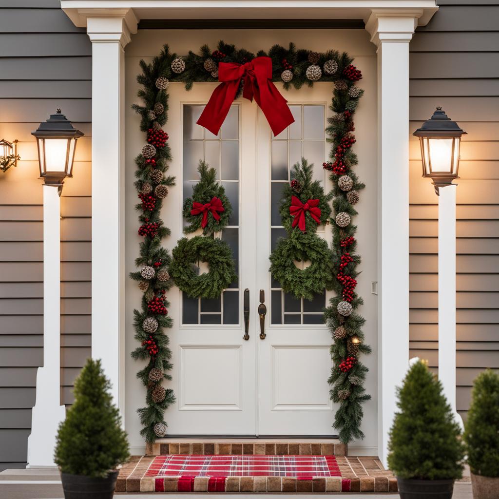 simple front door christmas decorations ideas
