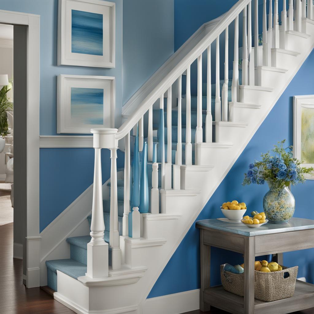 uplifting blue stairs wall uplifting blue stairs wall